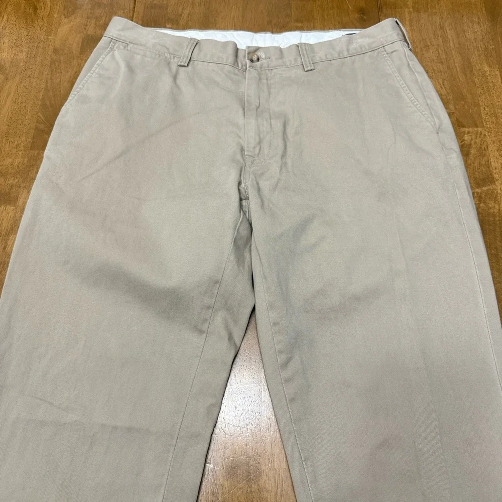 Polo Ralph Lauren chino pants mens 36x34 khaki classic flat front preppy casual